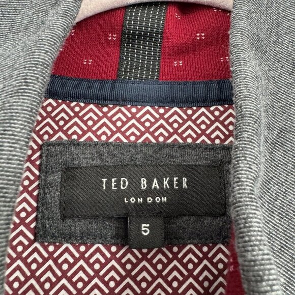 VERY NICE MENS TED BAKER LIGHT KNIT FULL ZIP JACKET SIZE XXL 6 Gray - Picture 3 of 12